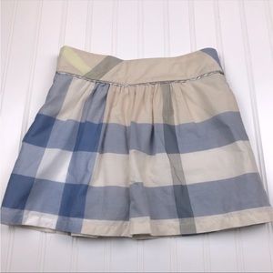 Burberry child’s nova check pleated skirt
